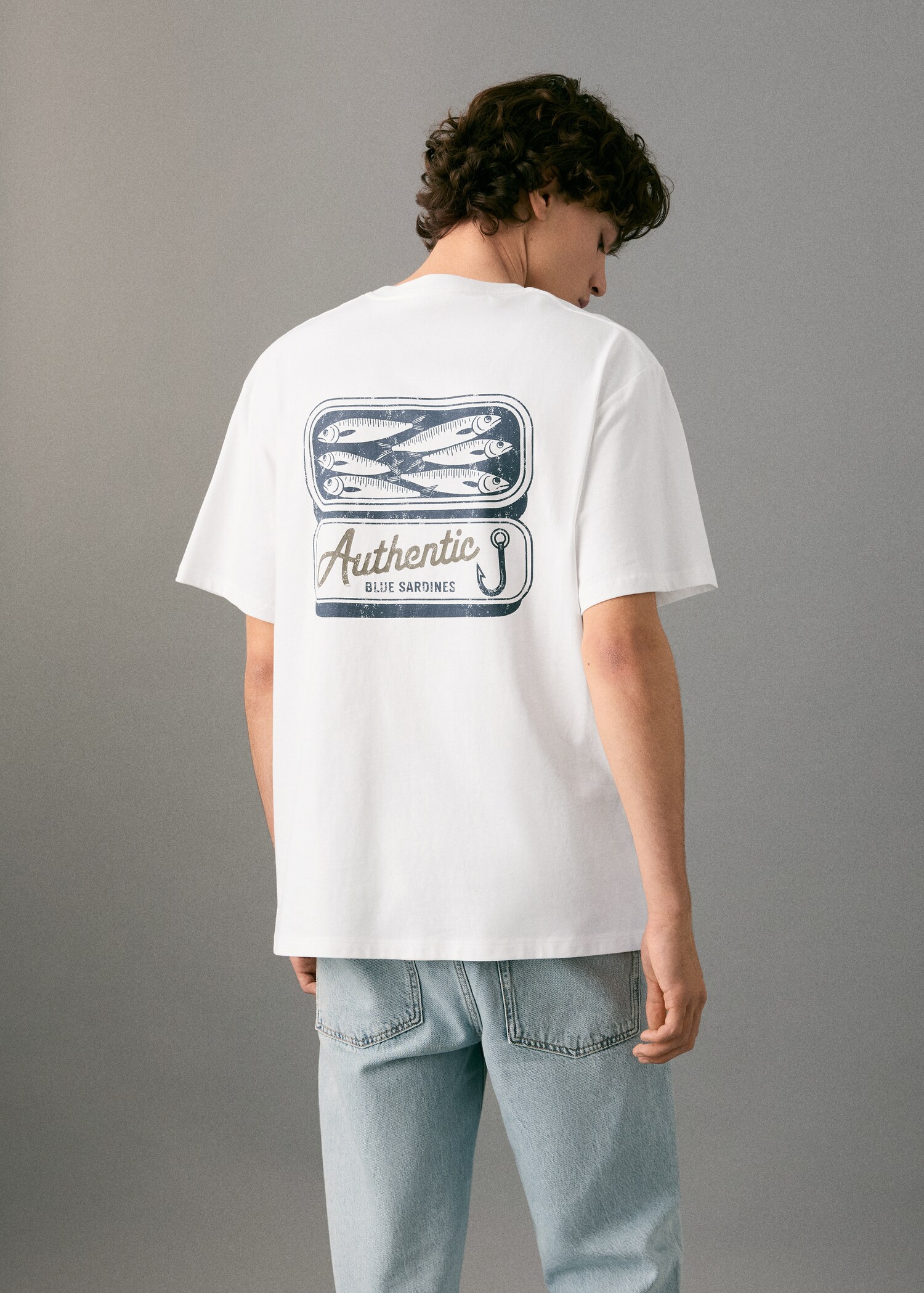 Printed cotton-blend t-shirt - Reverse of the article