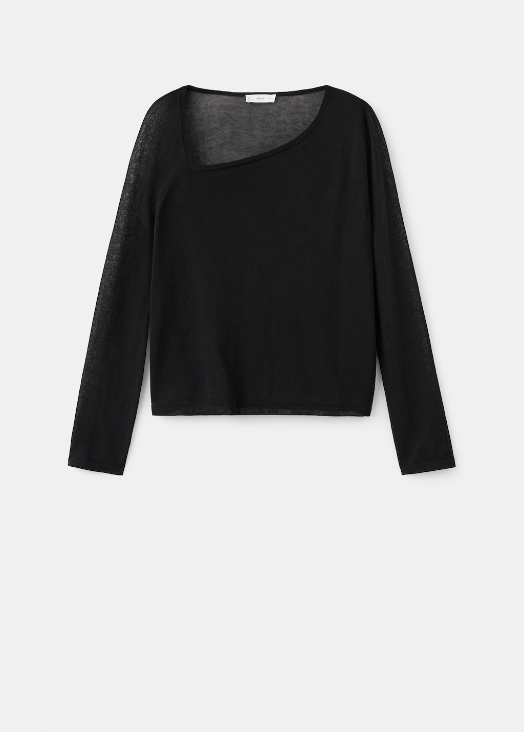 T-shirt with asymmetrical neckline