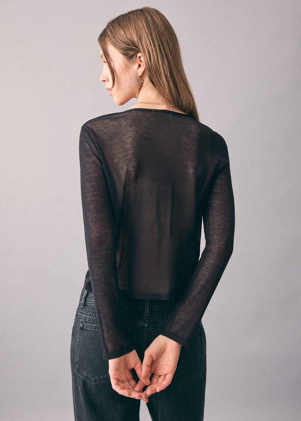 T-shirt with asymmetrical neckline