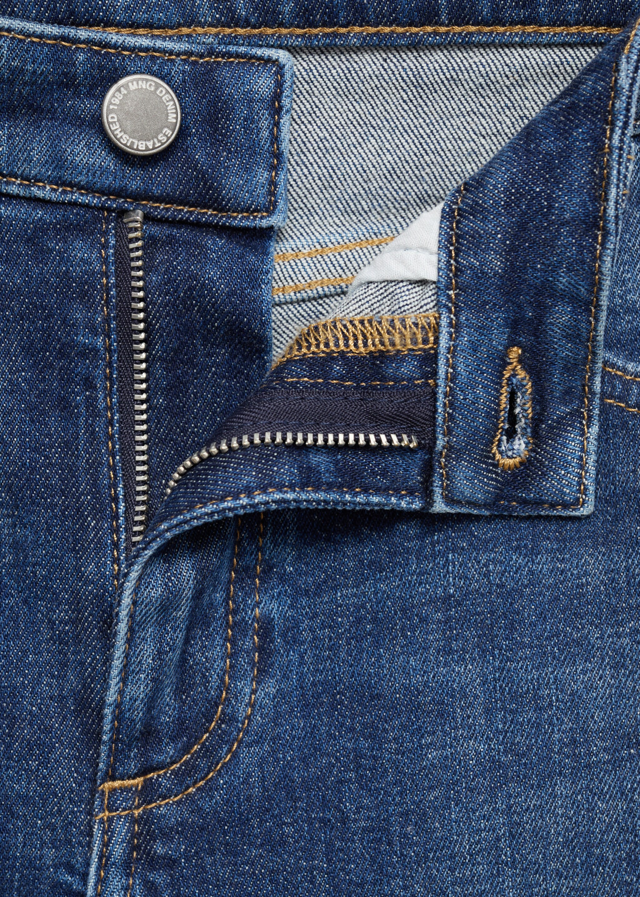 Mid-rise skinny jeans - Details of the article 8, Dark Blue. Ref: 17067764-00.