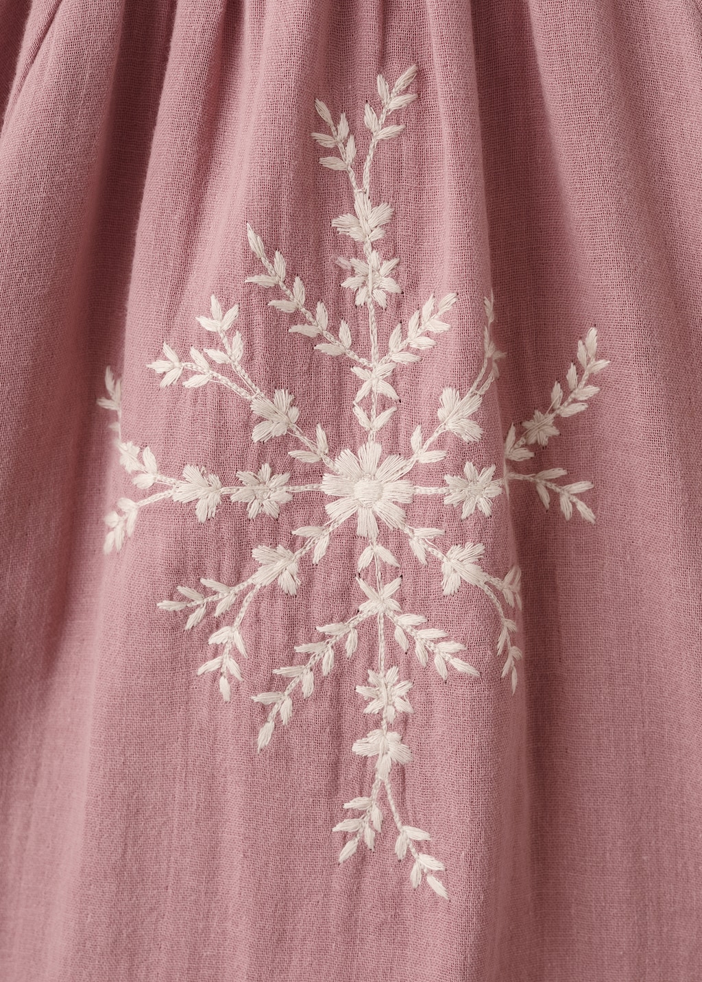 Cotton blouse with floral embroidery