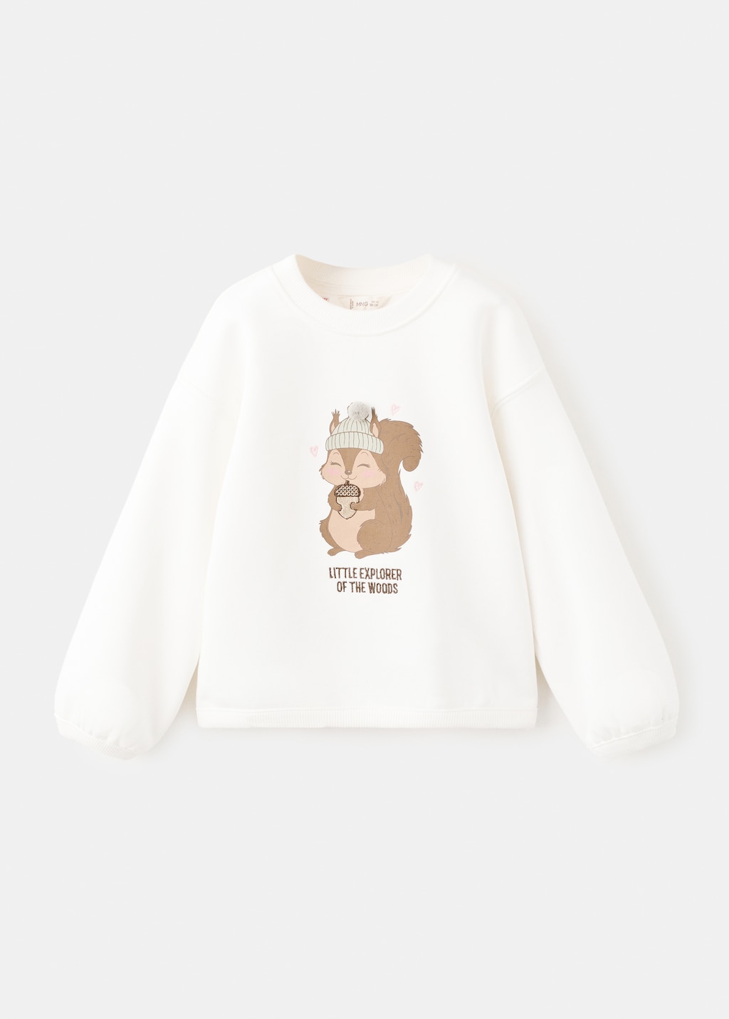 Printed embroidered sweatshirt