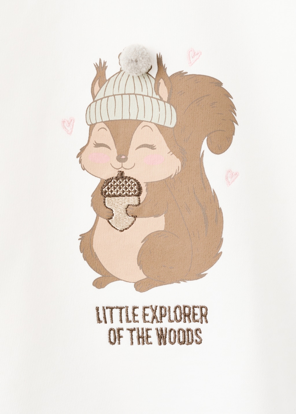 Printed embroidered sweatshirt