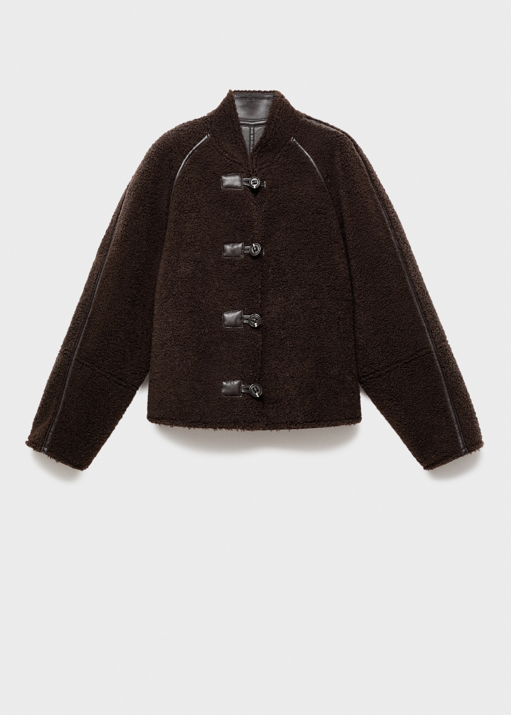 Veste bouclé réversible - Article sans modèle, Noir. Ref: 17067768-00.
