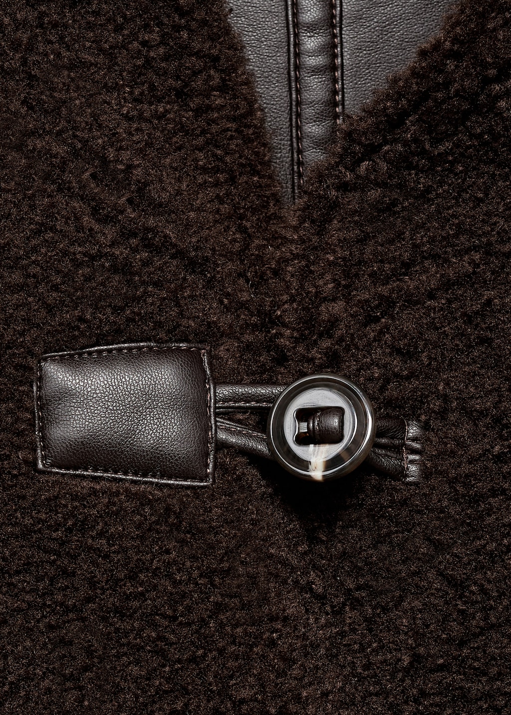 Shearling-effect reversible jacket