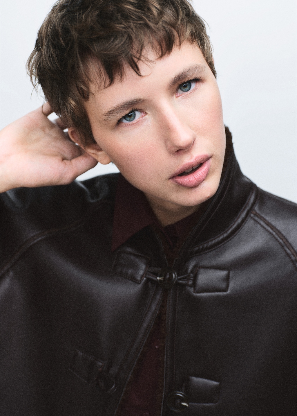 Shearling-effect reversible jacket