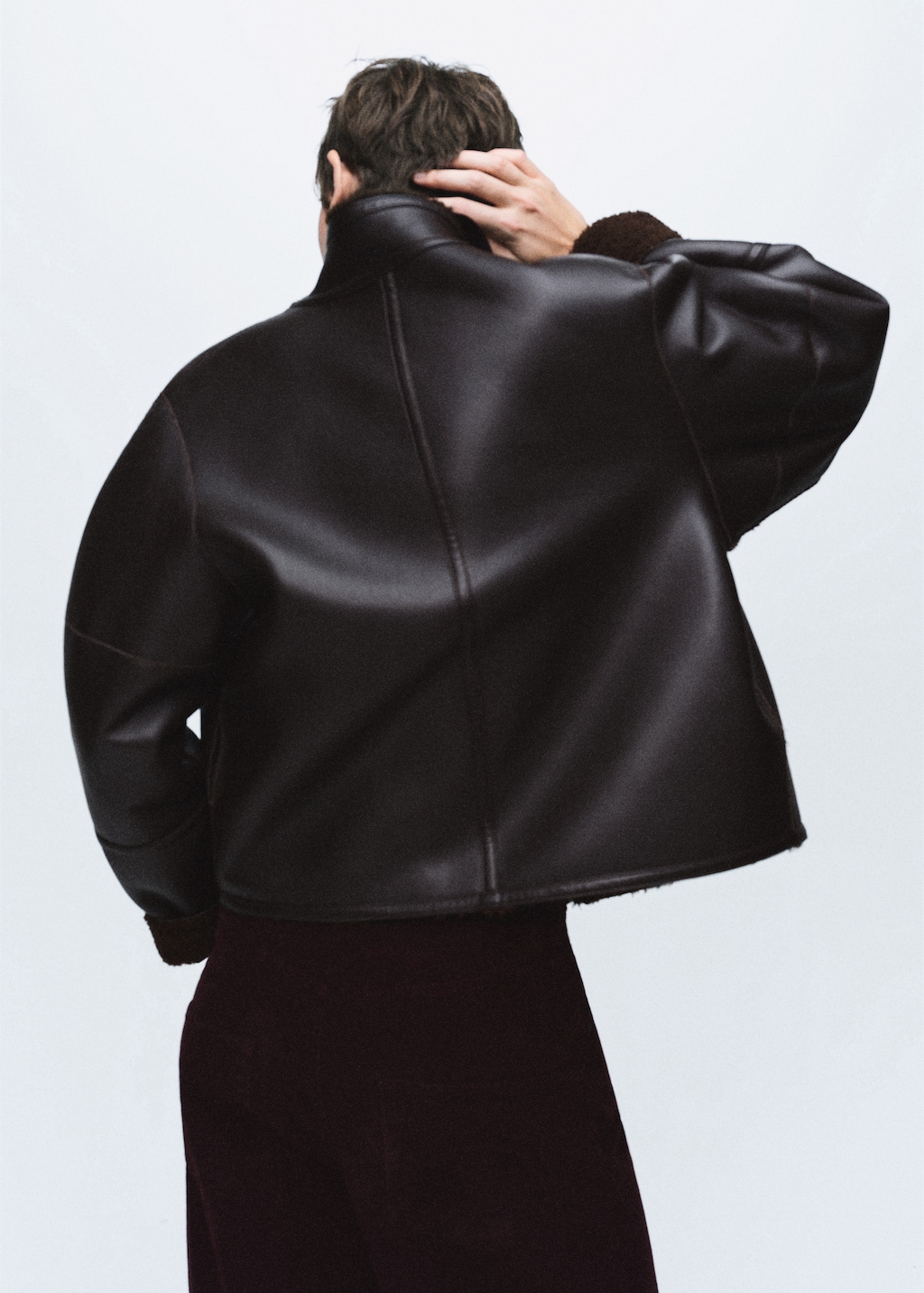 Shearling-effect reversible jacket