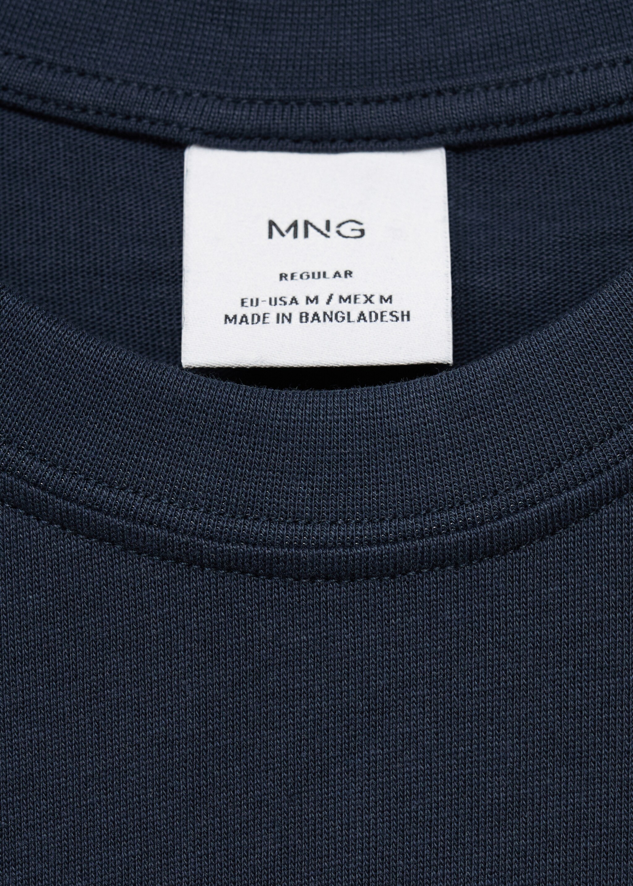 Camiseta 100% algodón texto - Detalle del artículo 0, Azul indigo. Ref: 17067771-00.