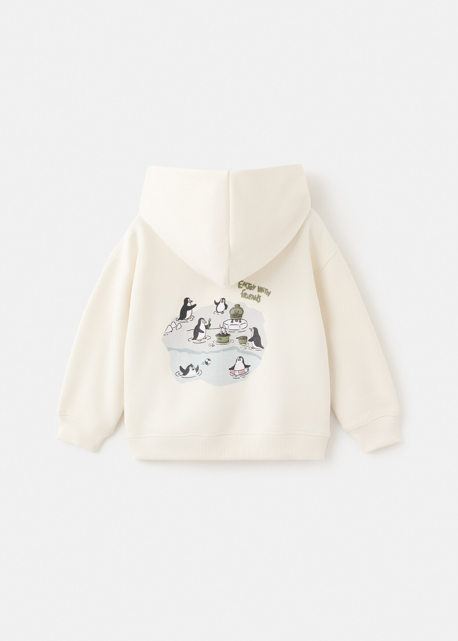 Sudadera estampada capucha - Reverso del artículo