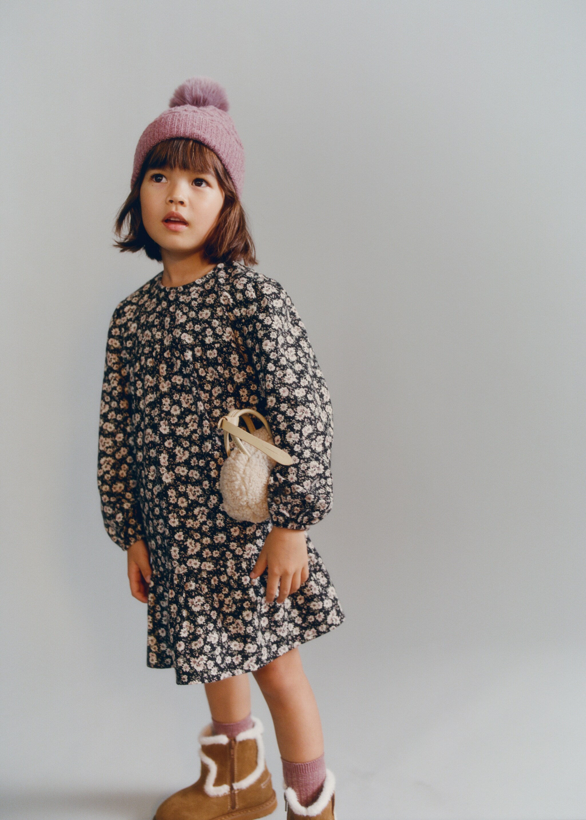 Floral print dress - Details of the article 5, Black. Ref: 17067774-00.