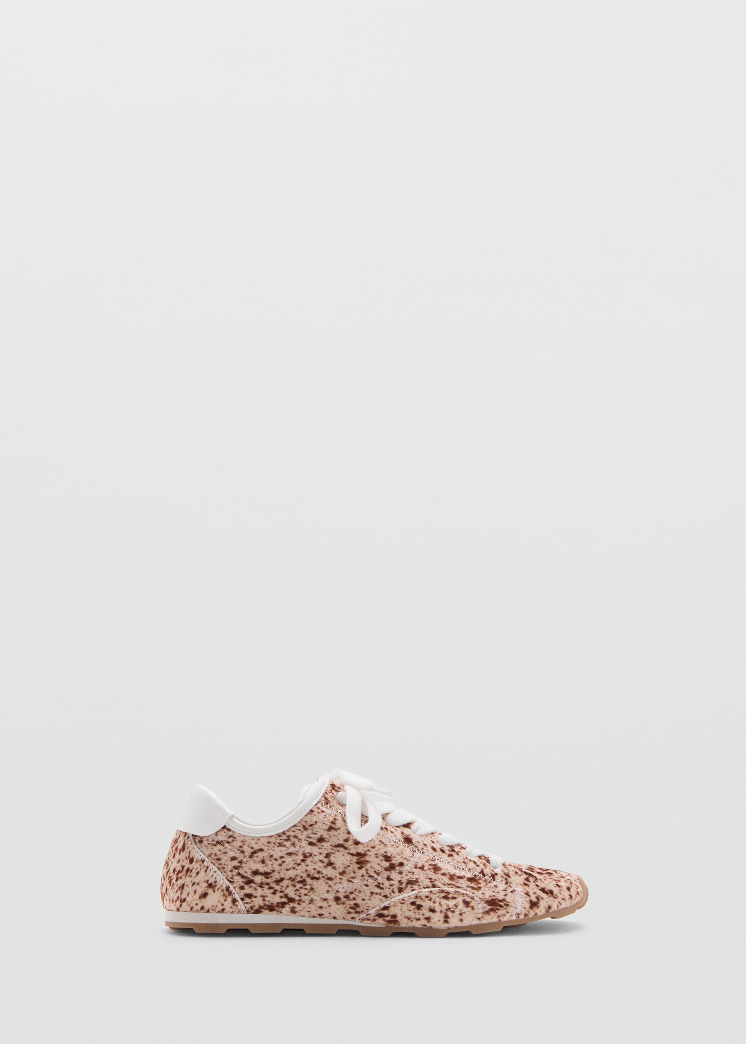Leather and fur-effect trainers - Article without model
