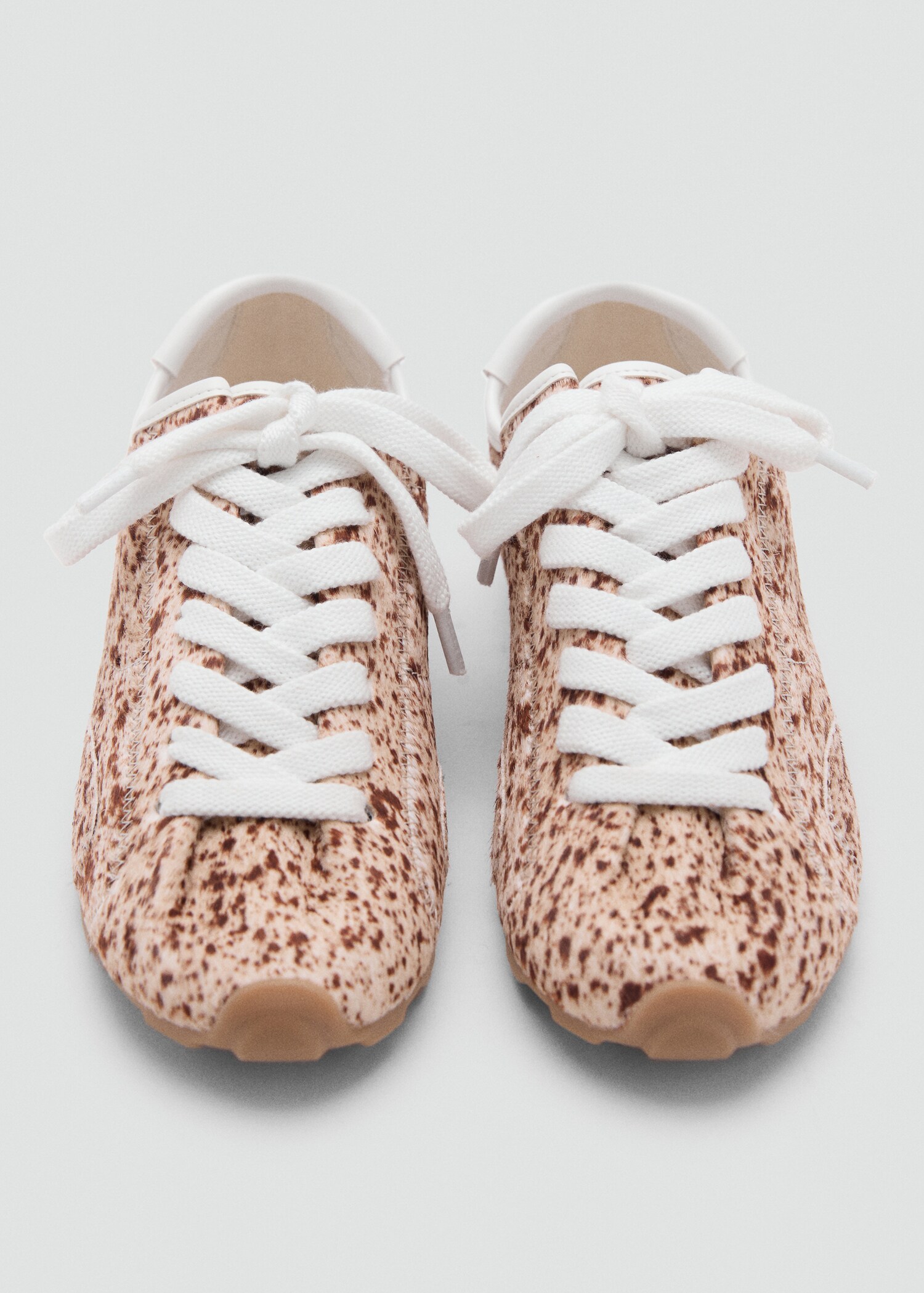Leather and fur-effect trainers - Details of the article 2