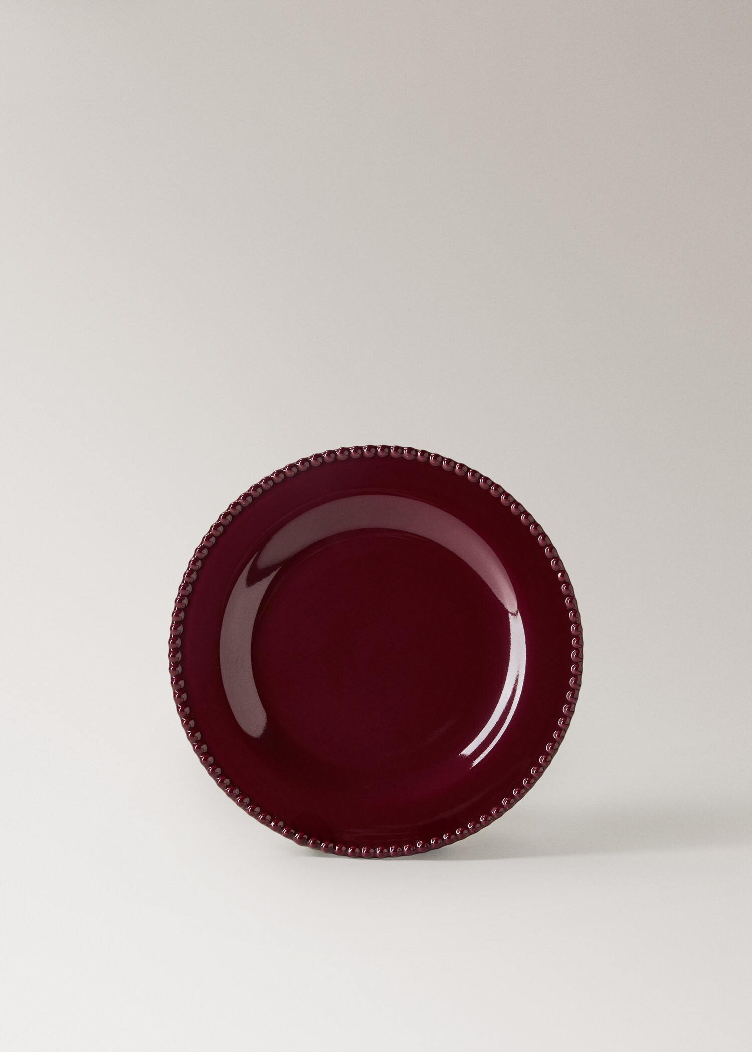 Talerzyk deserowy z kamionki z wypukłym wzorem - Artykuł bez modela/modelki