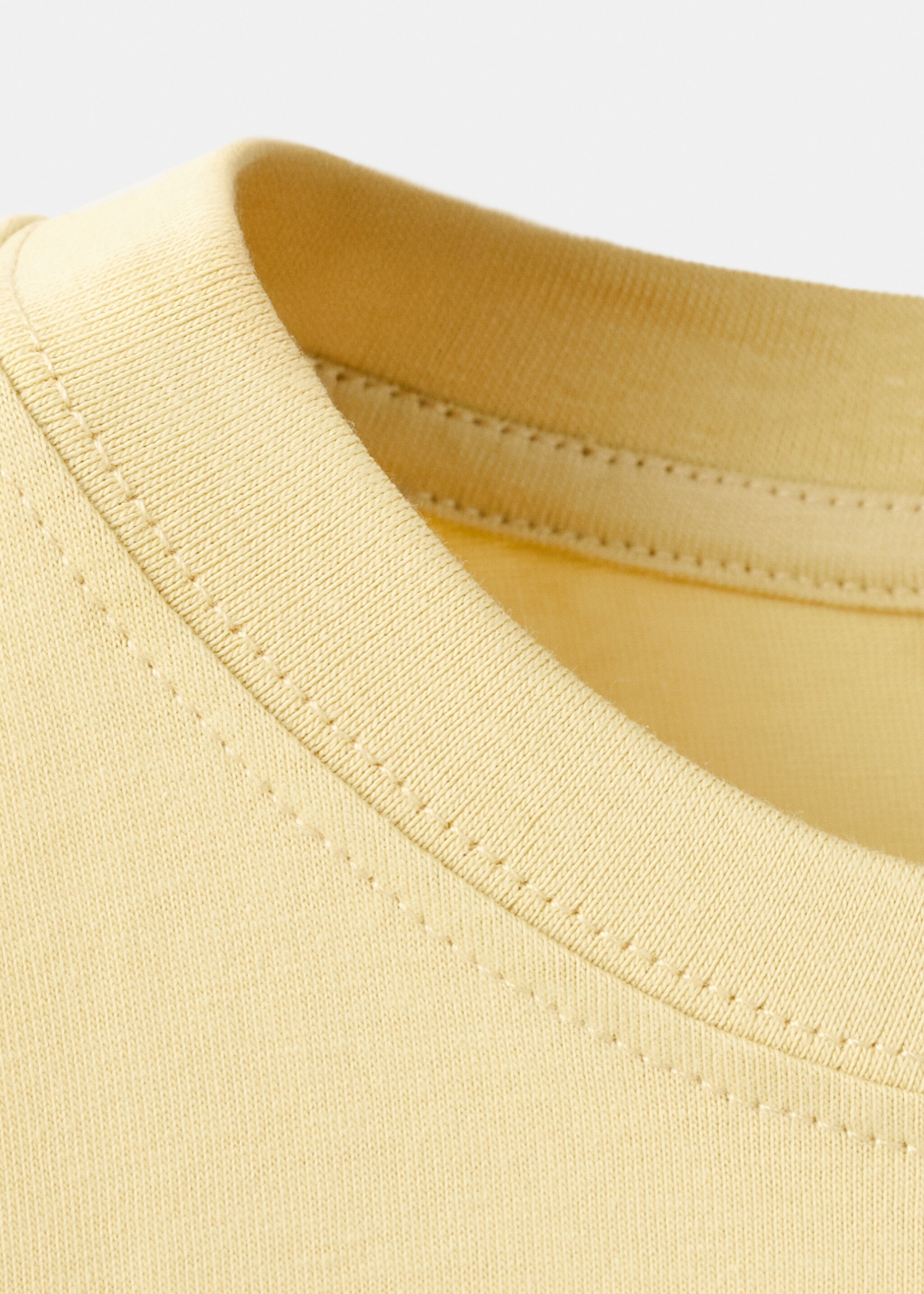 Printed long sleeve t-shirt - Details of the article 8, Pastel Yellow. Ref: 17067779-00.