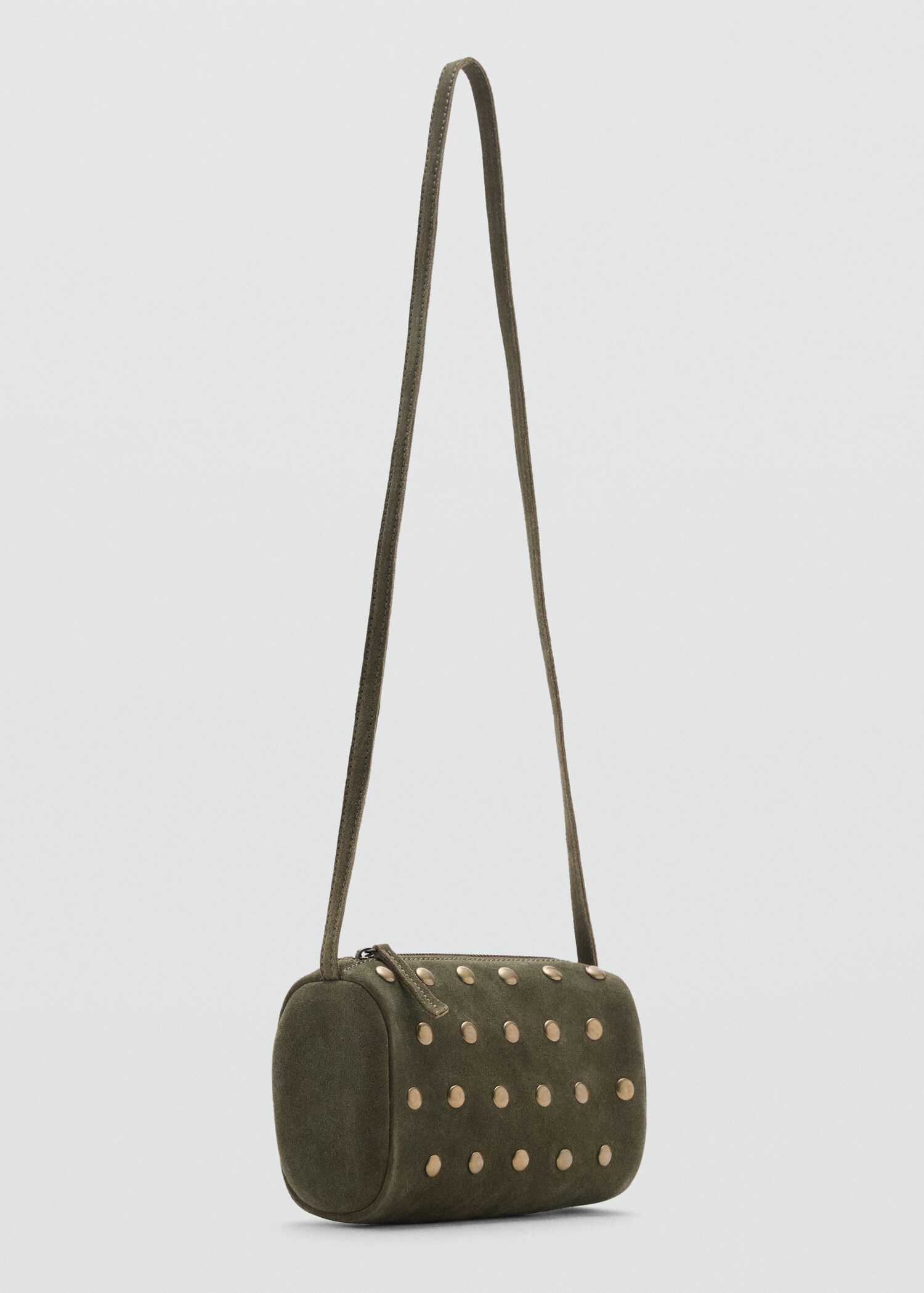 Round leather bag - Medium plane