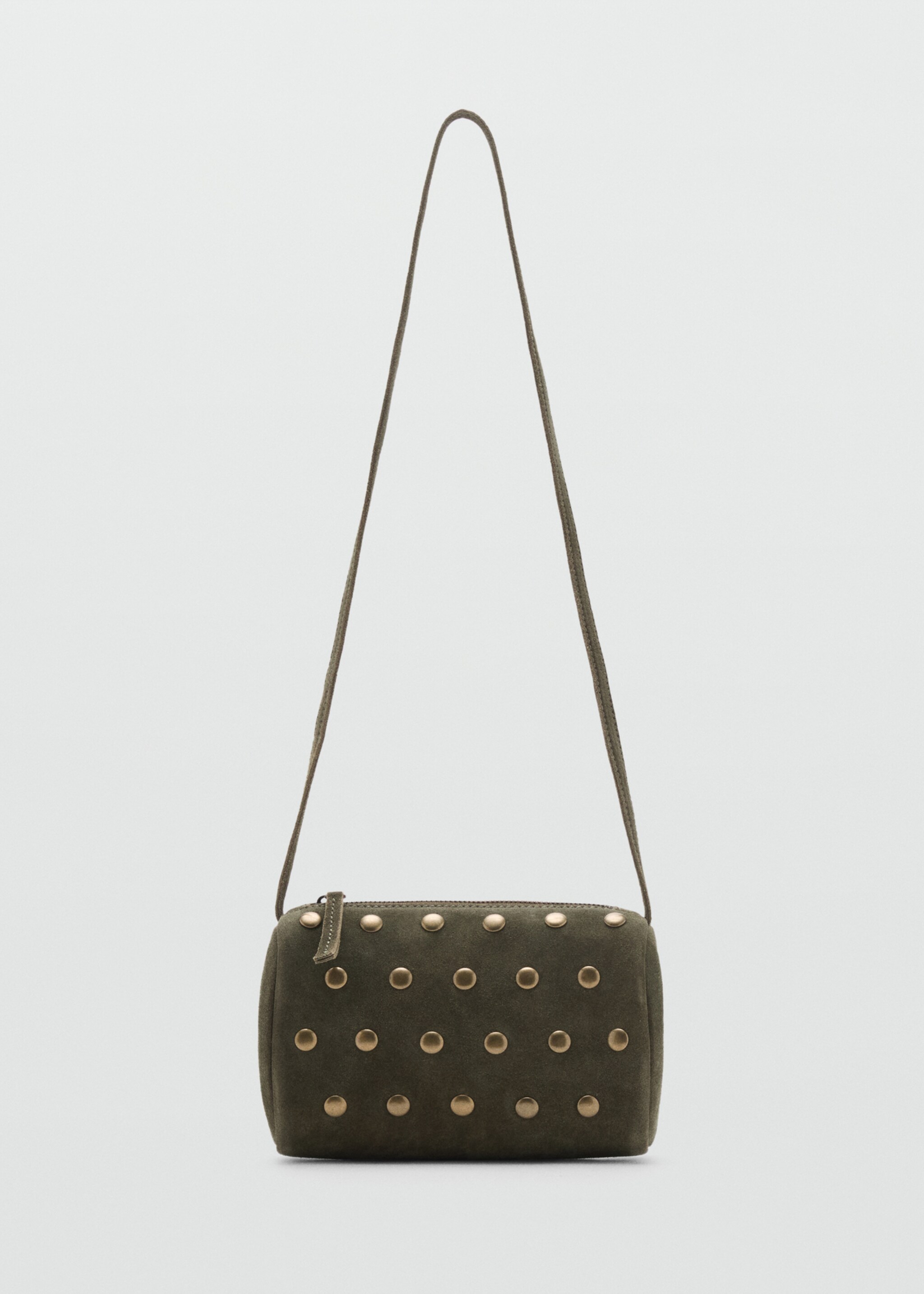 Round leather bag - Article without model, Khaki. Ref: 17067780-00.