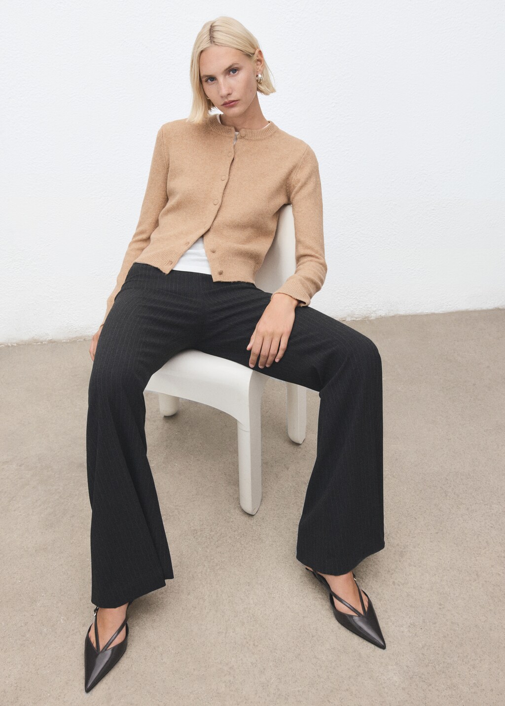 Mango Knitted button cardigan