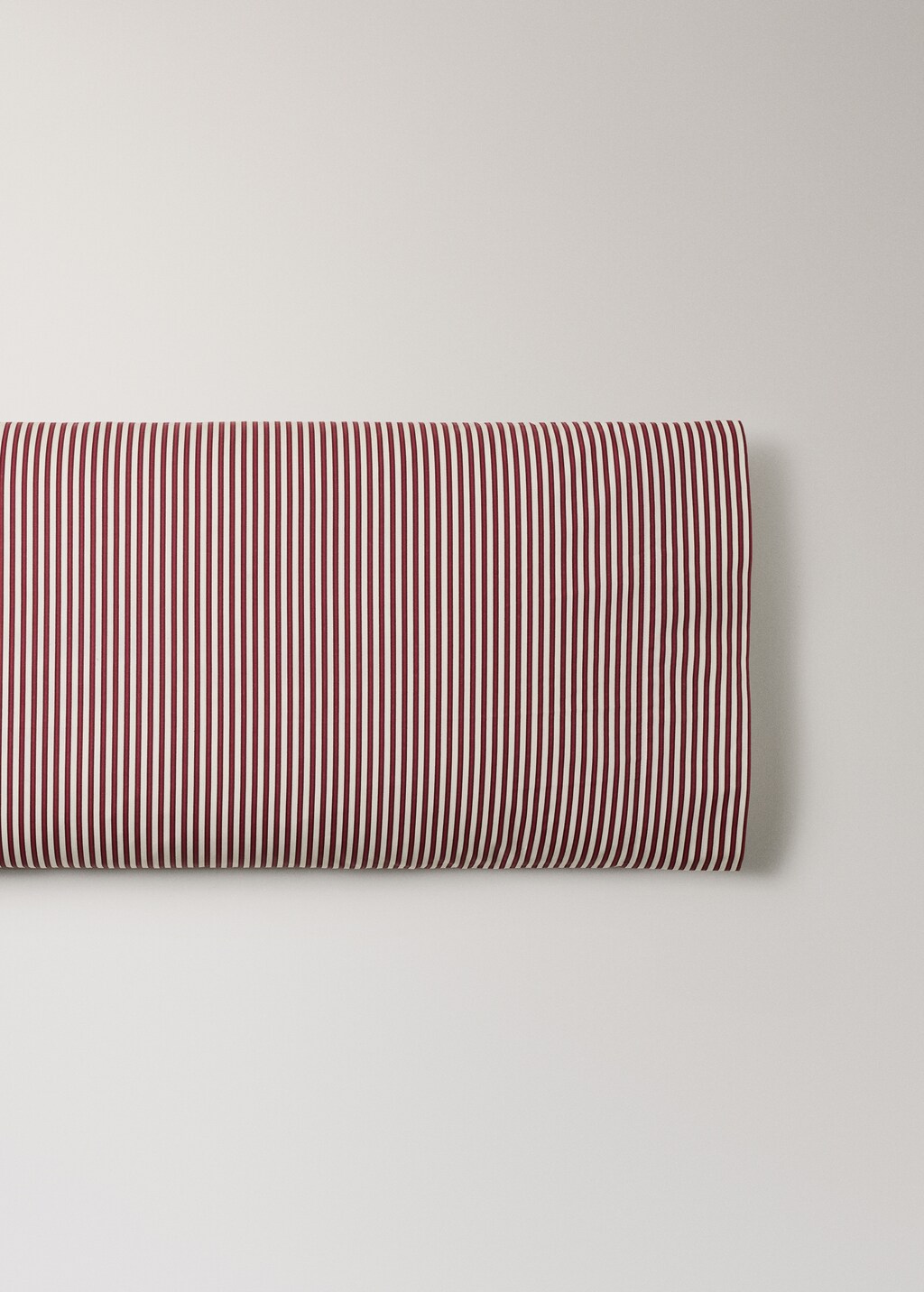 Reversible percale cotton striped pillowcase 45x110cm