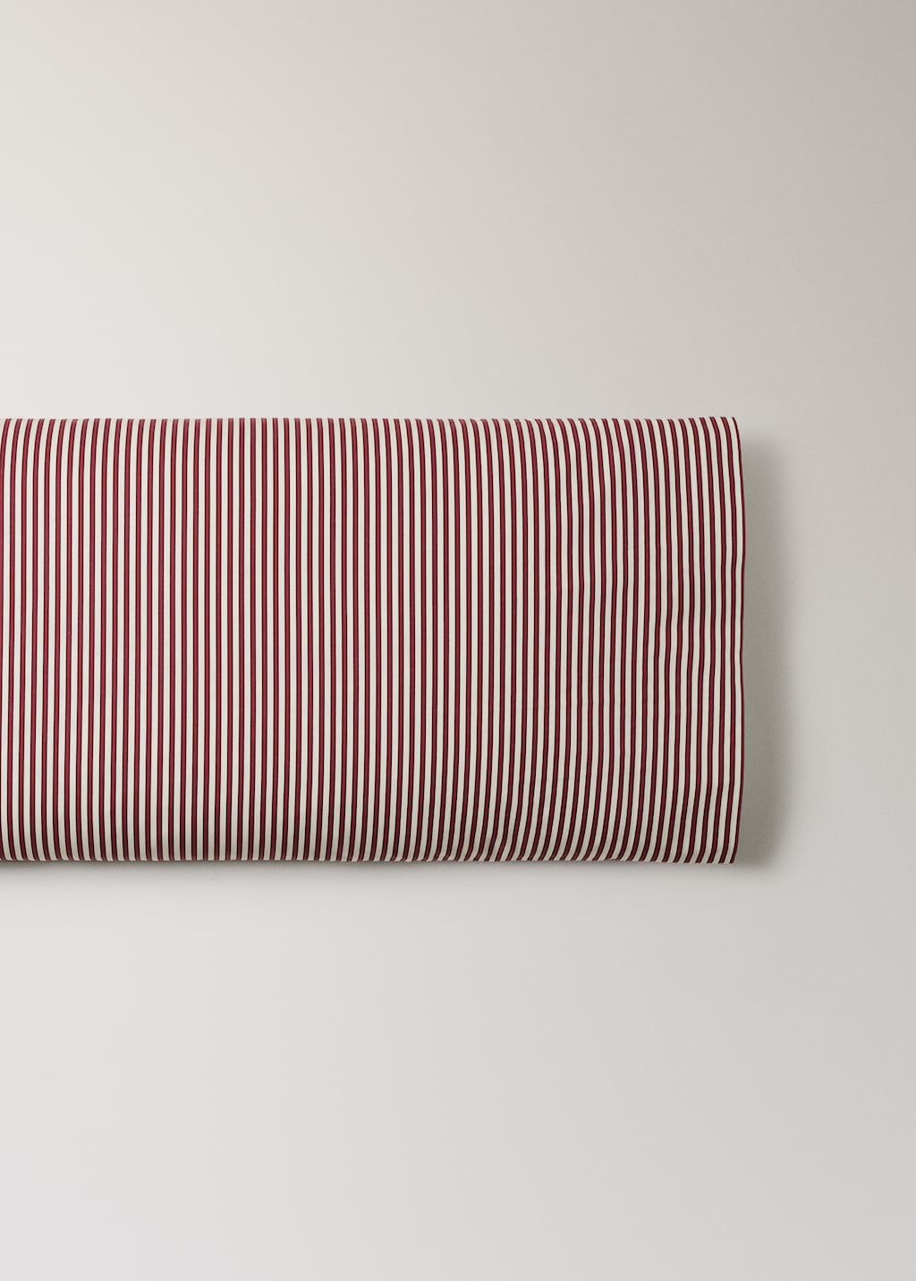 Reversible percale cotton striped pillowcase 45x110cm