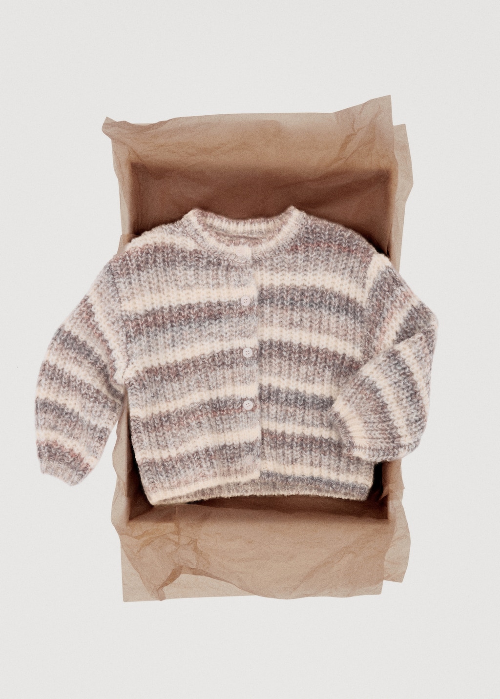 Striped flecked sweater