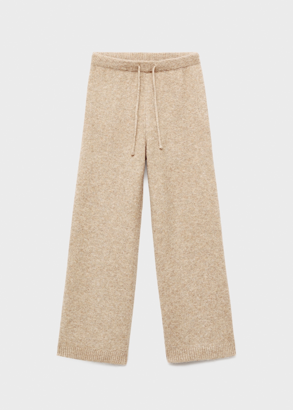 Straight-leg knitted pants