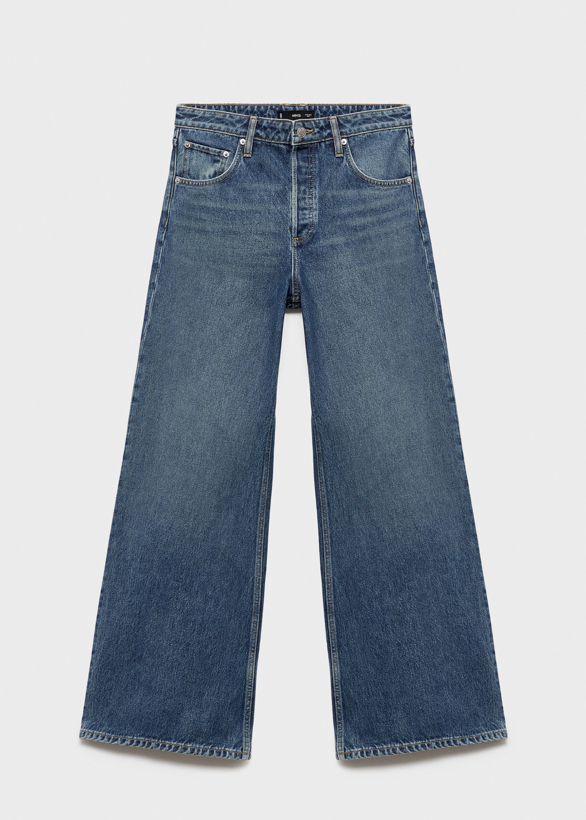 Jeans wide leg tiro alto - Artículo sin modelo, Azul oscuro. Ref: 17067793-00.