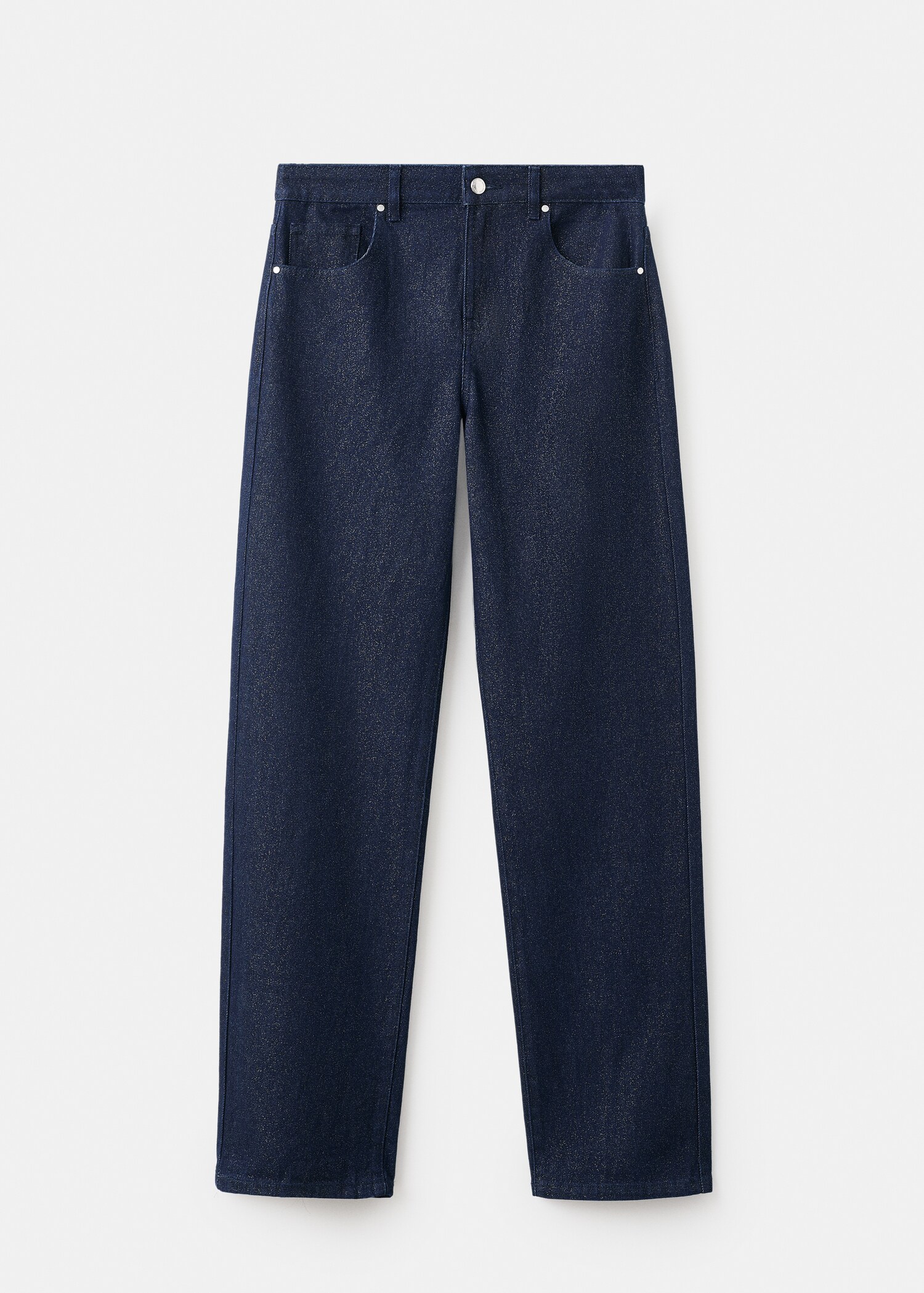 Shiny straight-leg jeans - Article without model