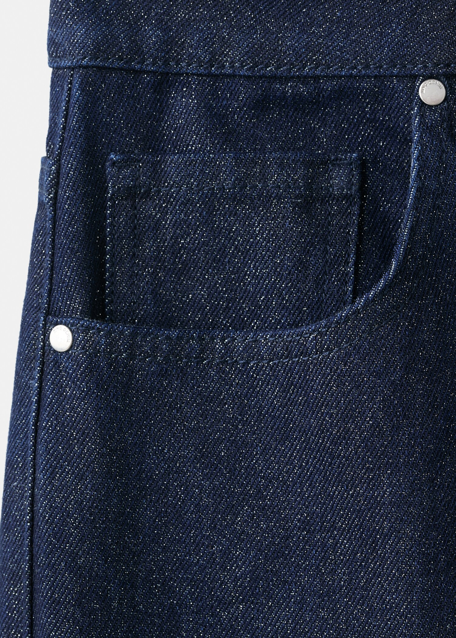 Shiny straight-leg jeans - Details of the article 0