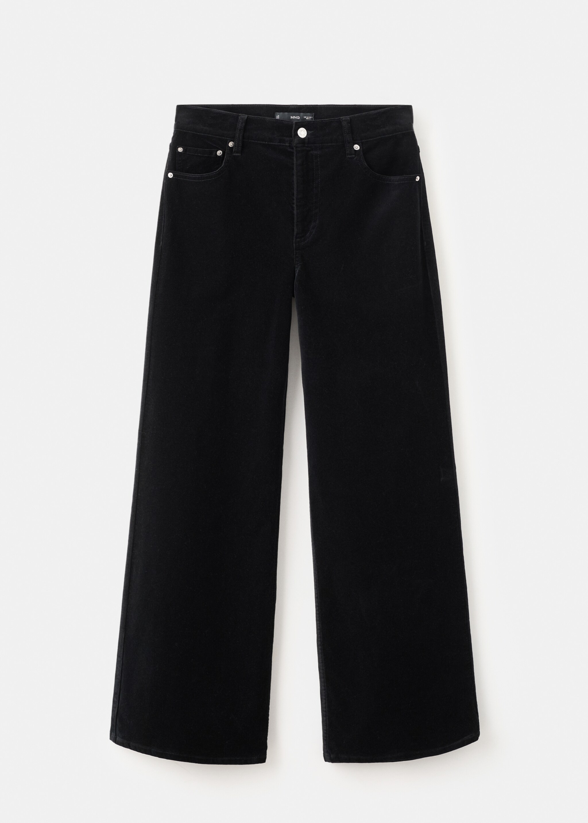 Jeans wide leg terciopelo - Artículo sin modelo, Negro. Ref: 17067798-00.