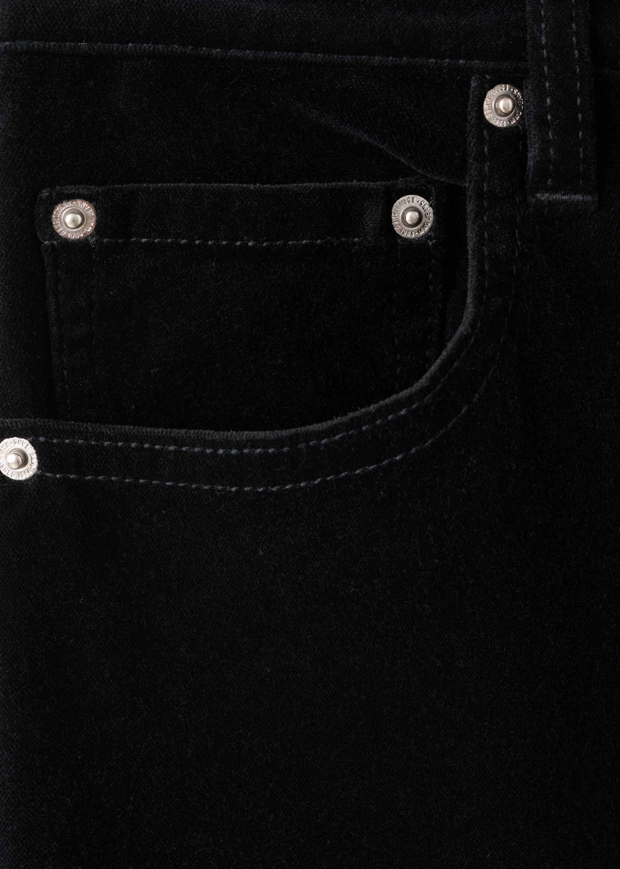 Jeans wide leg terciopelo - Detalle del artículo 0, Negro. Ref: 17067798-00.
