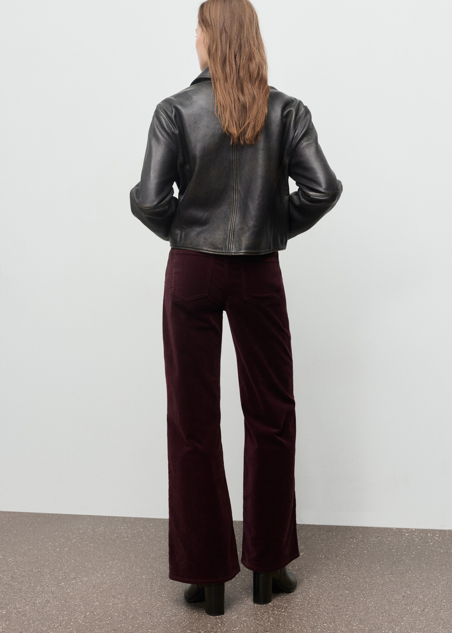 Jeans wide leg terciopelo - Reverso del artículo