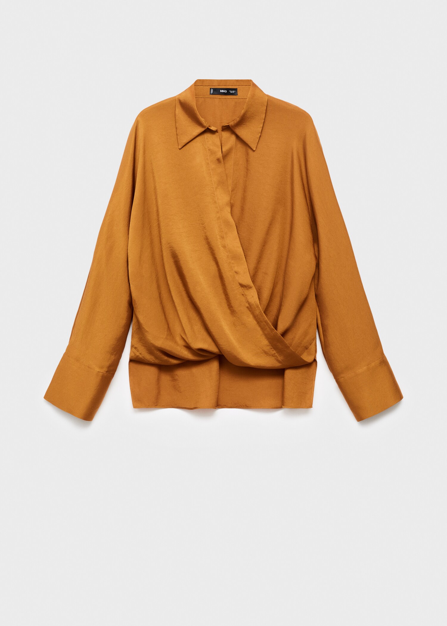 Cross-over satin blouse - Article without model