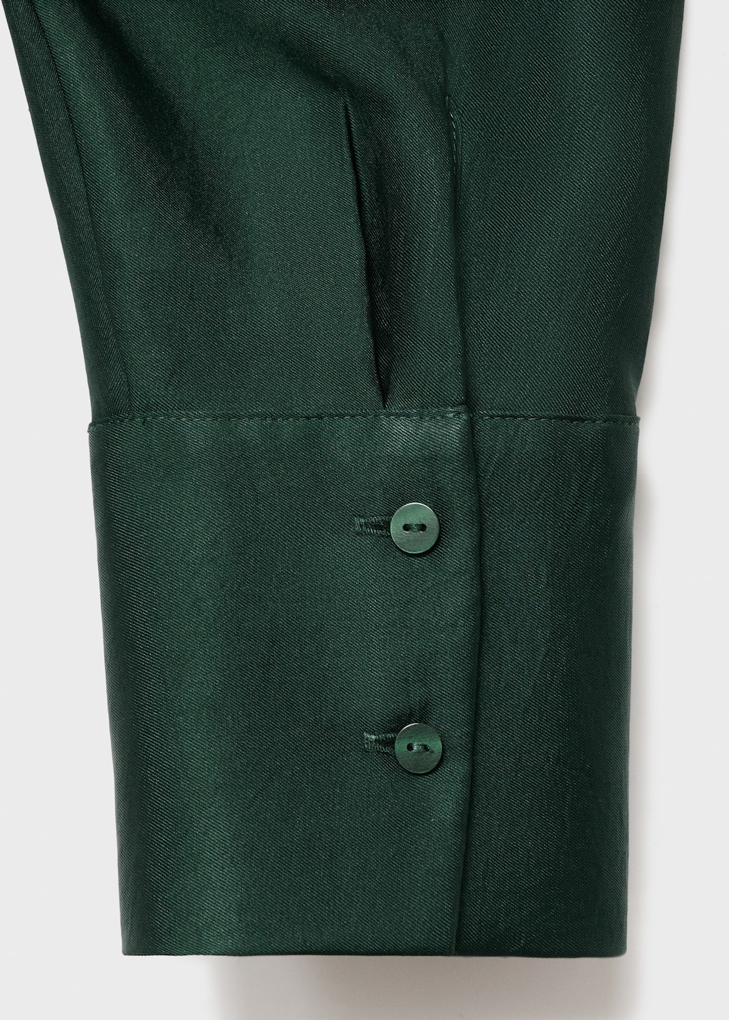 Cross-over satin blouse