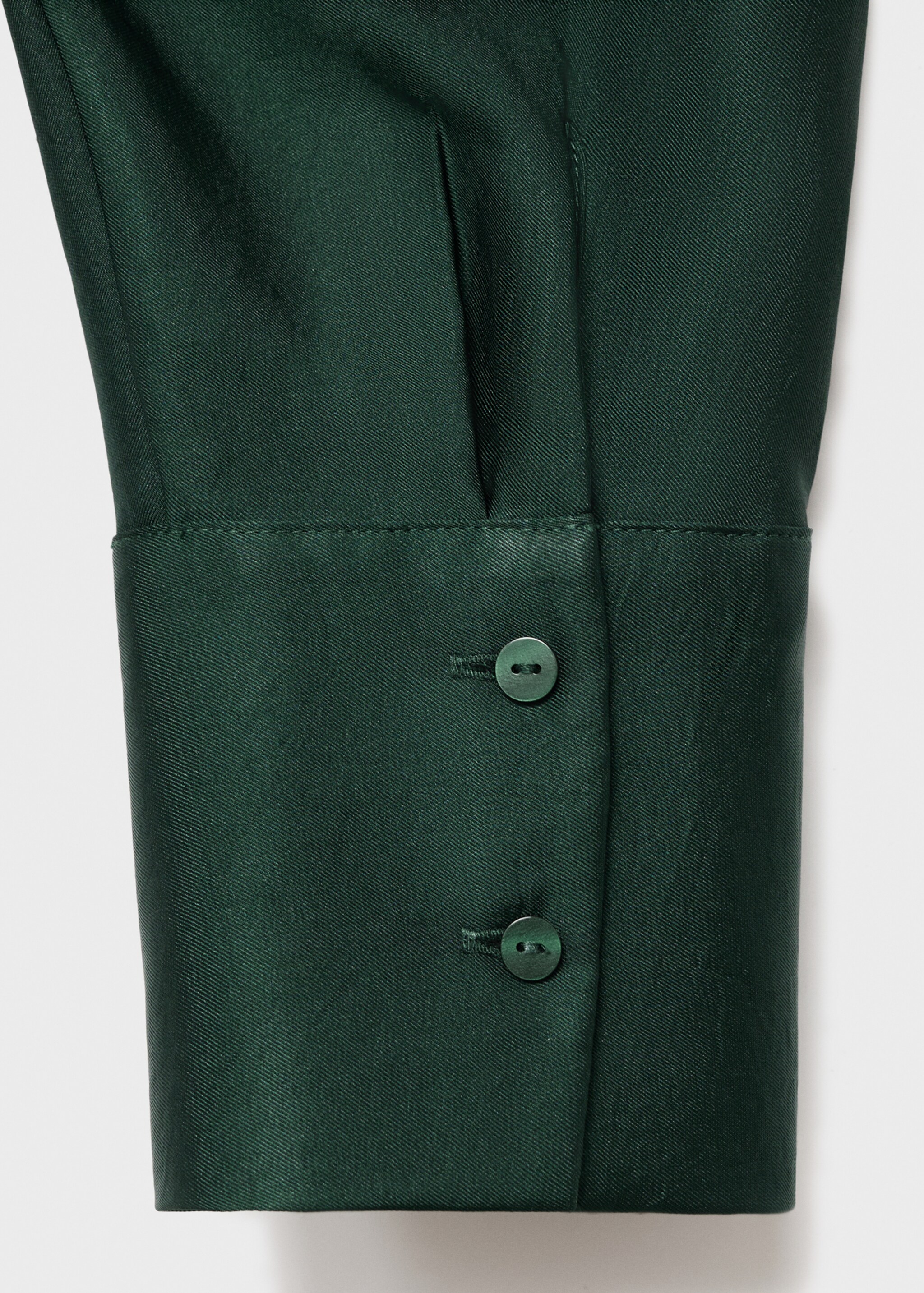 Cross-over satin blouse - Details of the article 0, Billiard Green. Ref: 17067800-00.