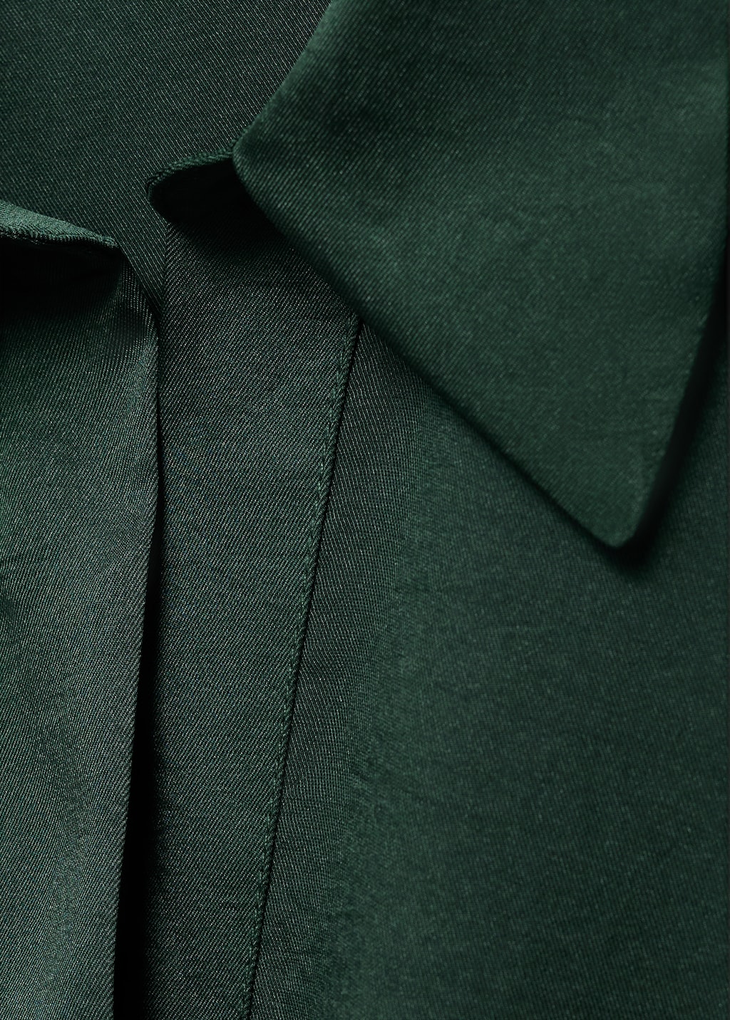 Cross-over satin blouse