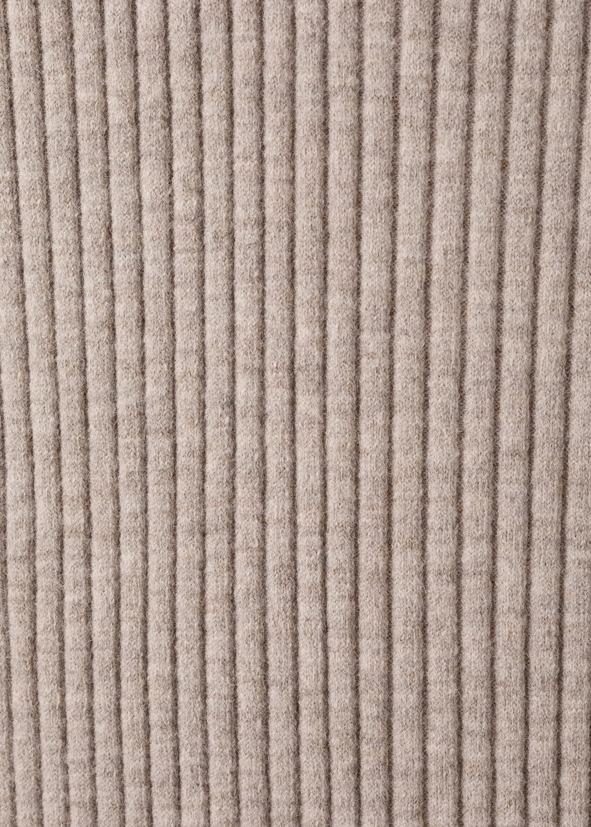 Perkins-neck ribbed dress - Details of the article 0, Medium Brown. Ref: 17067801-00.
