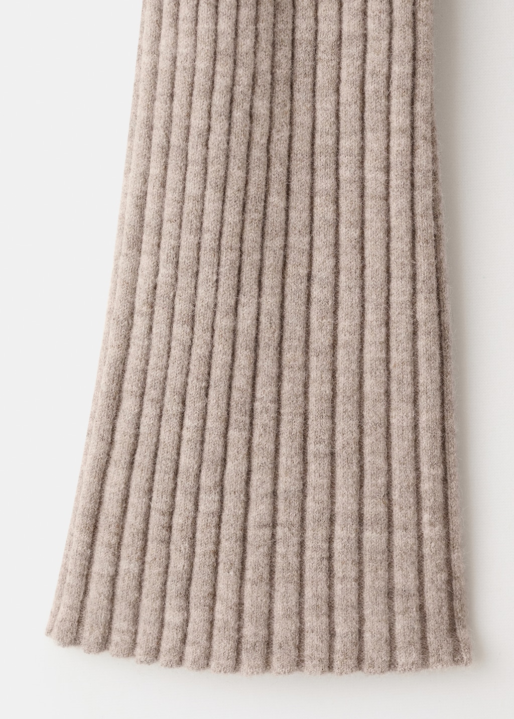 Perkins-neck ribbed dress