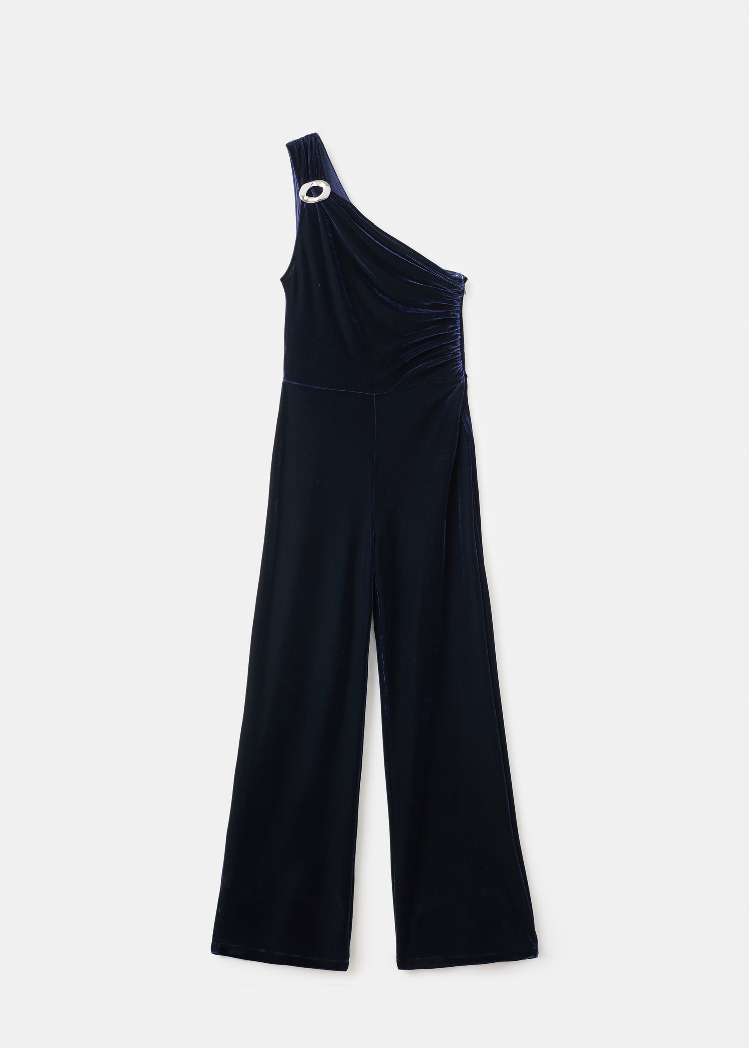 Velvet jumpsuit with metallic detail Women MANGO Indonesia