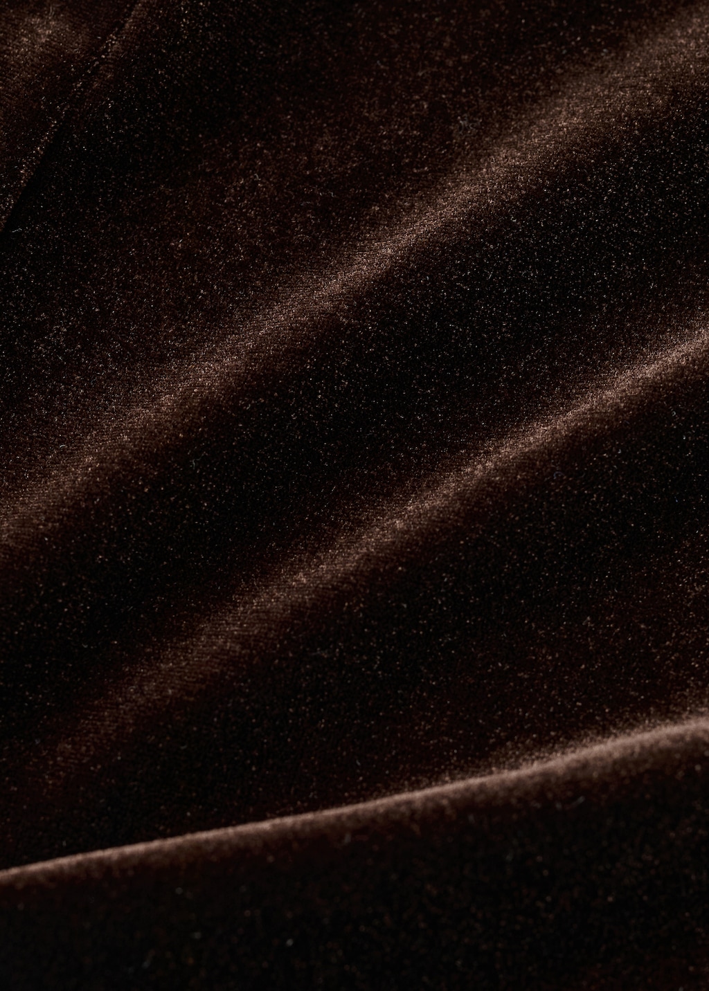 Velvet wide-leg trousers