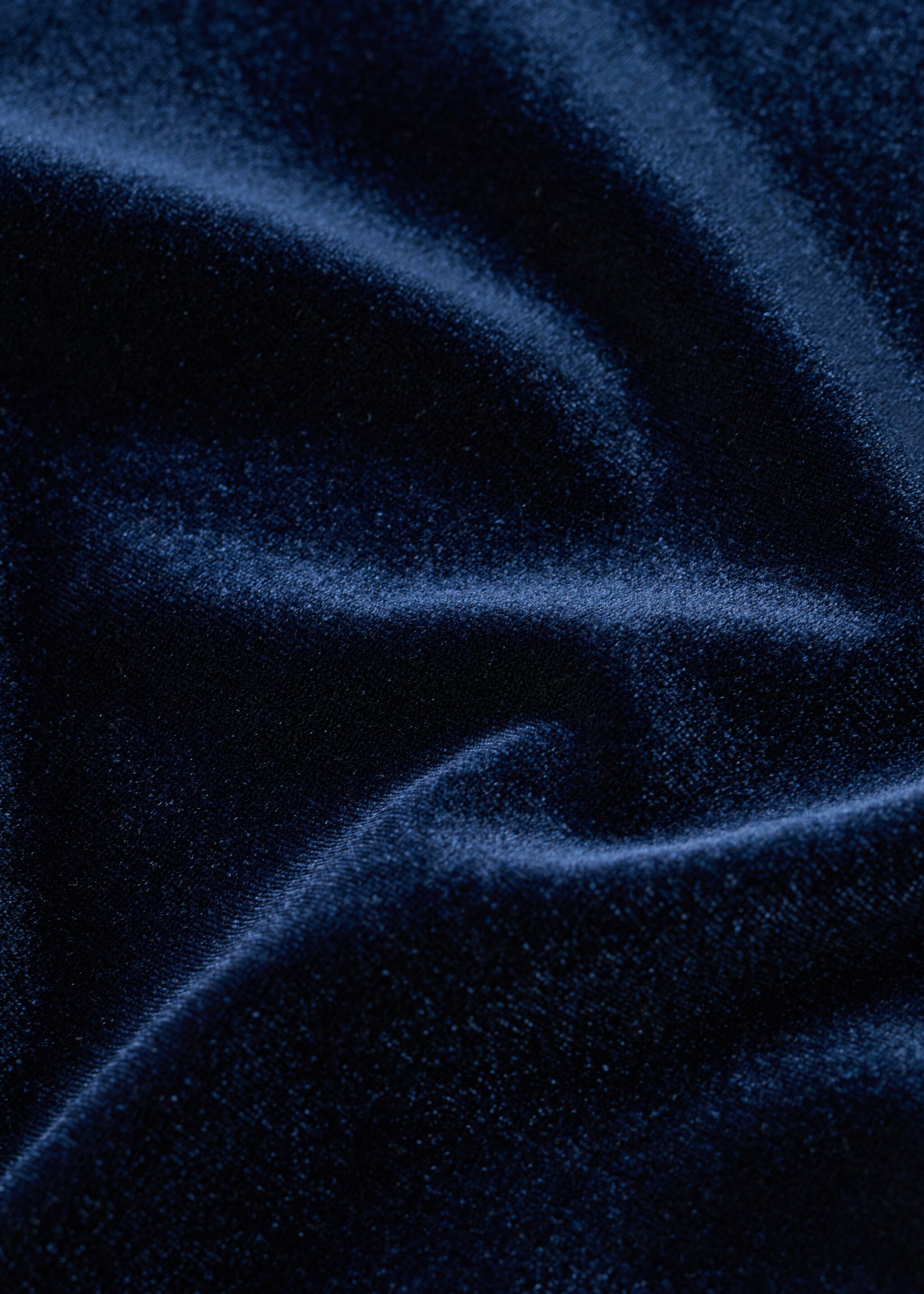 Velvet wide-leg trousers - Details of the article 0, Navy. Ref: 17067806-00.