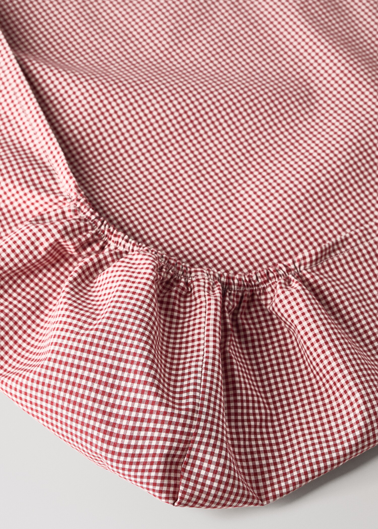 Κατωσέντονο κούνιας με βαμμένο νήμα σε καρό - Λεπτομέρεια του προϊόντος 1