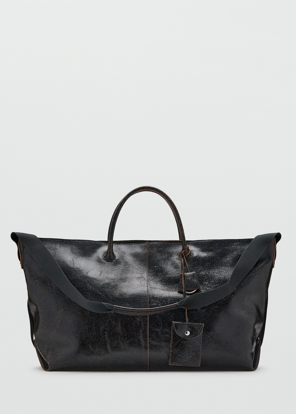 Leather maxi shopper bag
