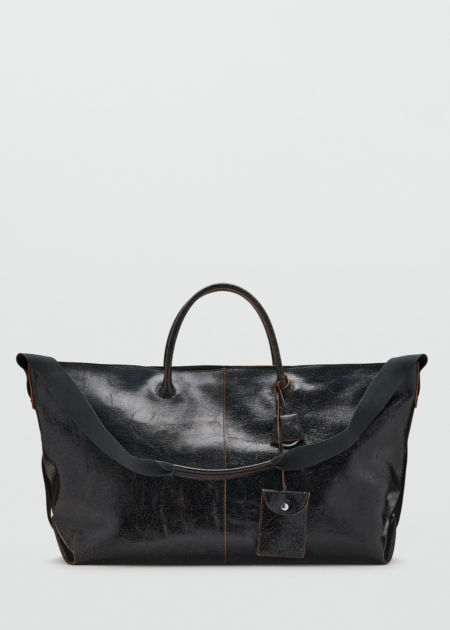 Maxi shopper leather bag with charms - Article without model