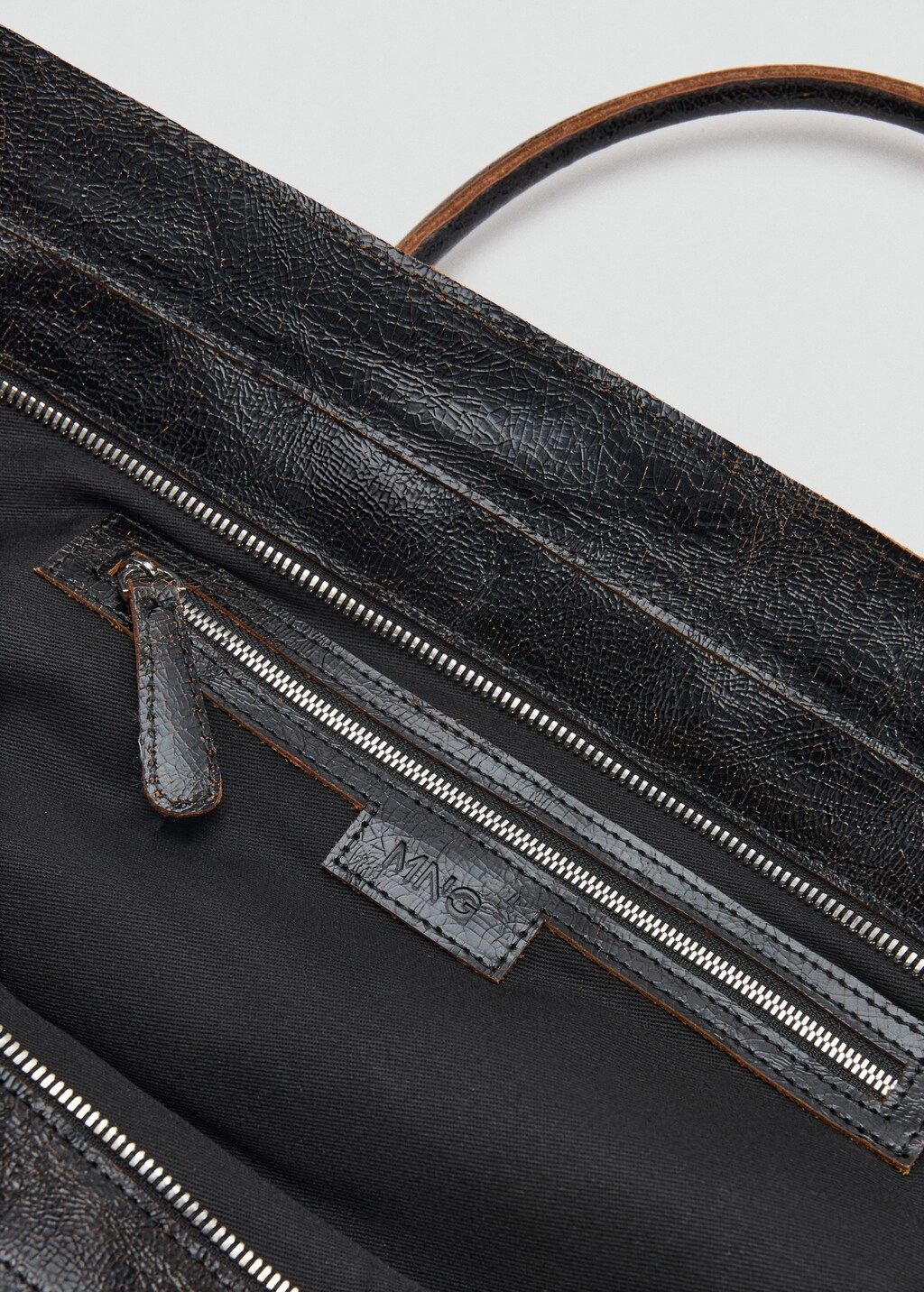 Leather maxi shopper bag