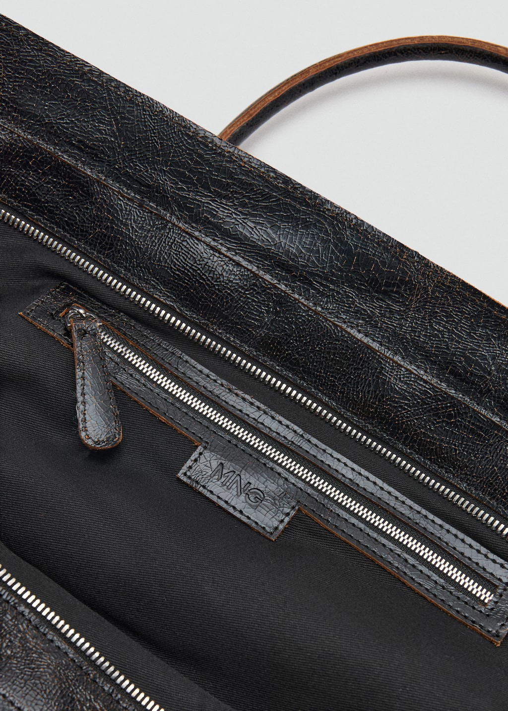 Leather maxi shopper bag