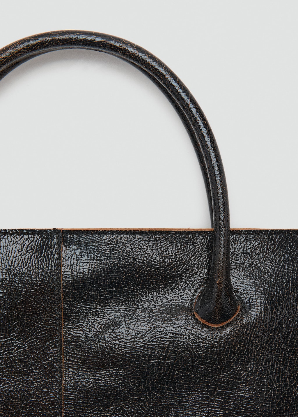 Leather maxi shopper bag