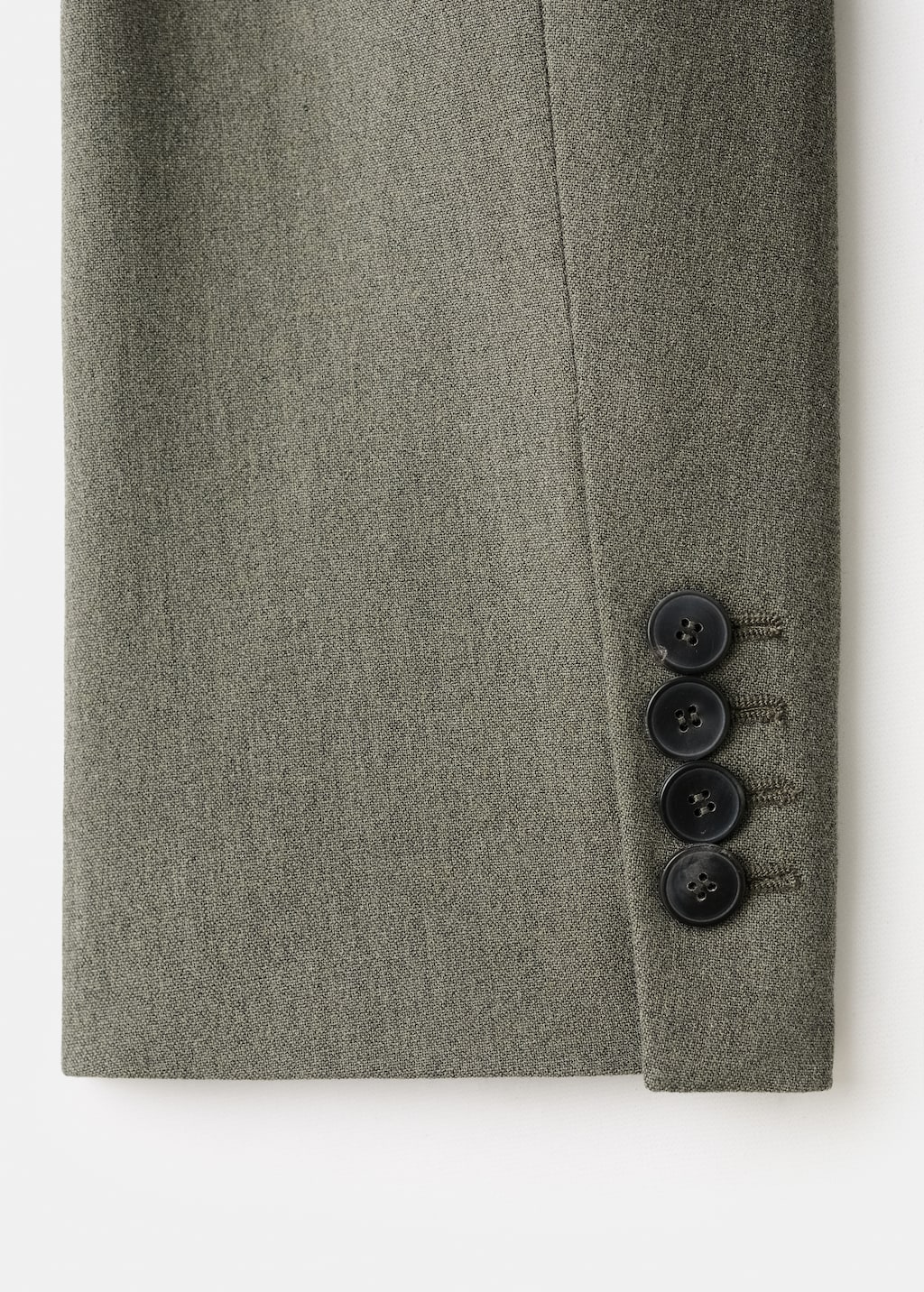 Suit blazer with flap pockets