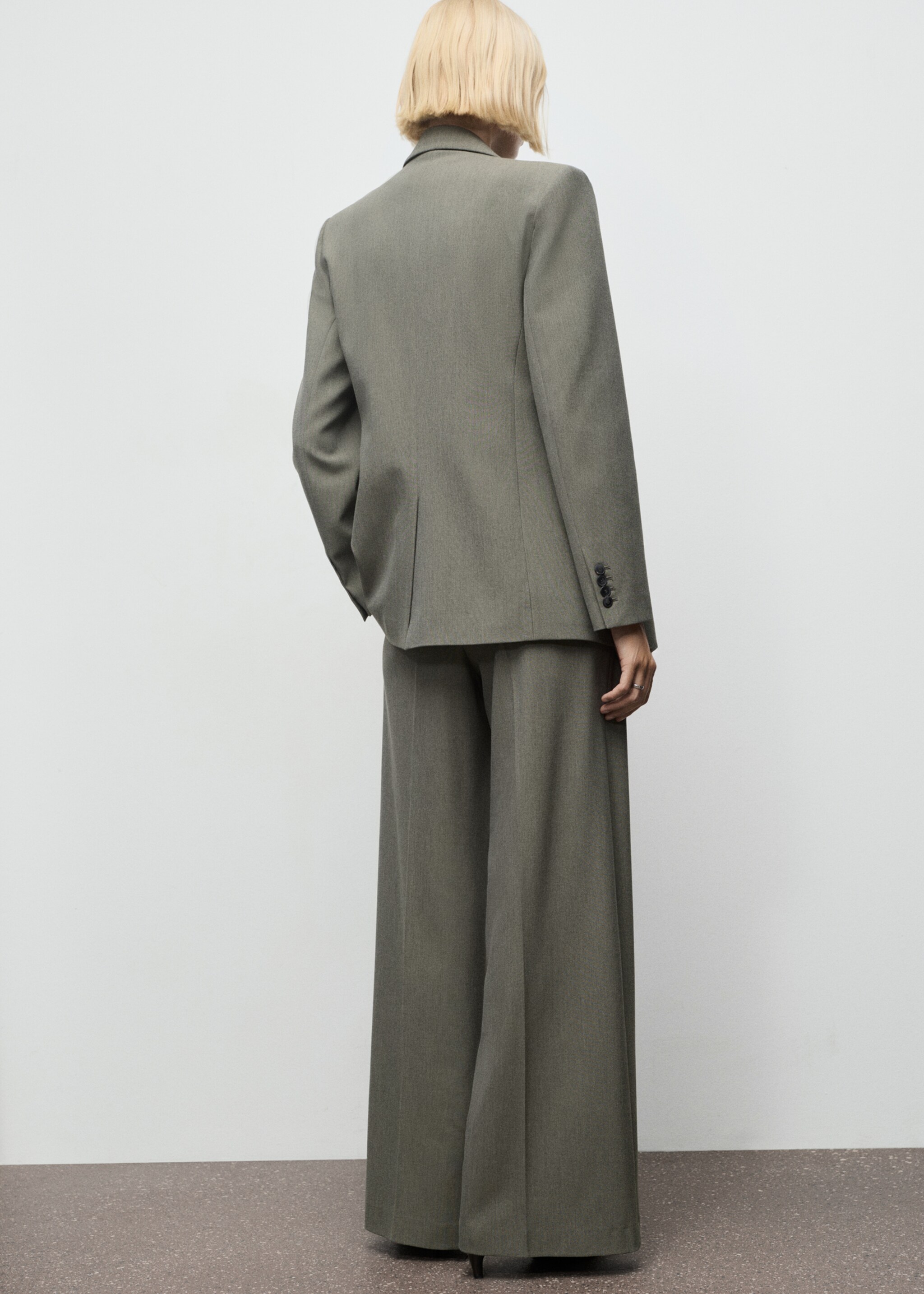 Blazer costume poches - Verso de l’article, Vert pastel. Ref: 17067818-00.
