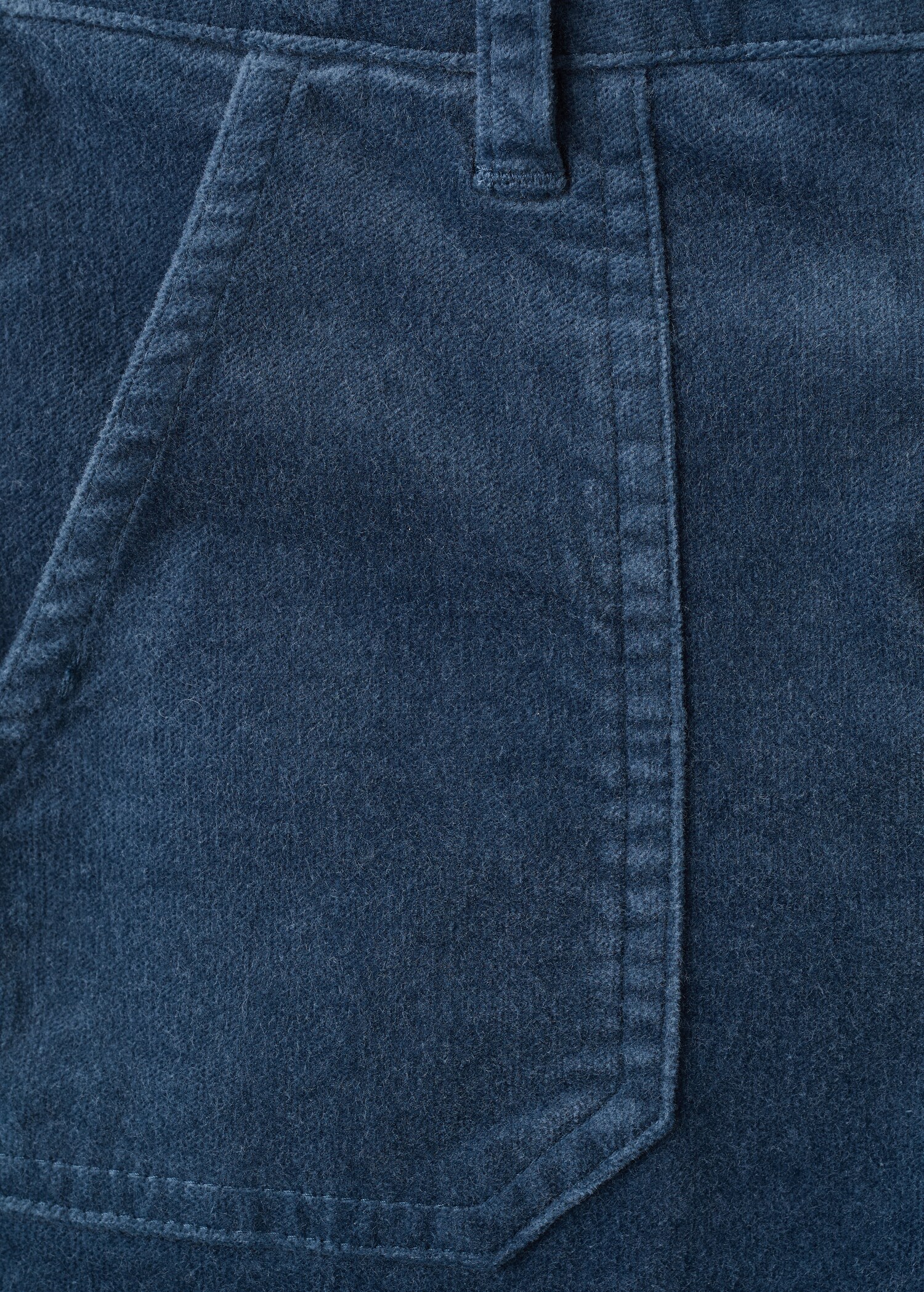 Velvet-effect flare trousers - Details of the article 0
