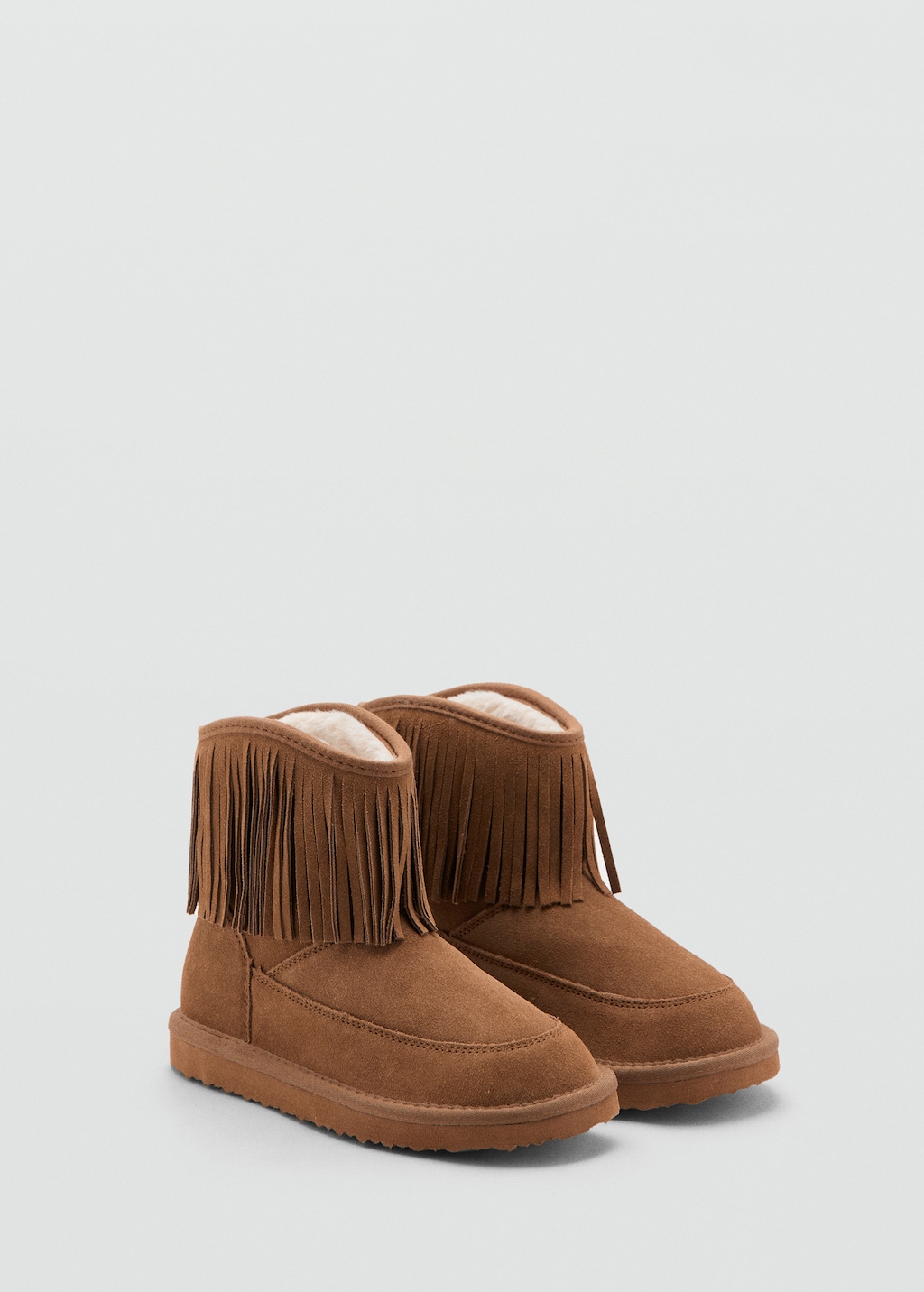Fringed leather boots
